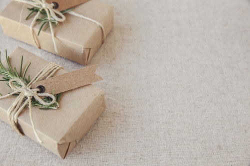Handmade eco gift box - Australian Stock Image