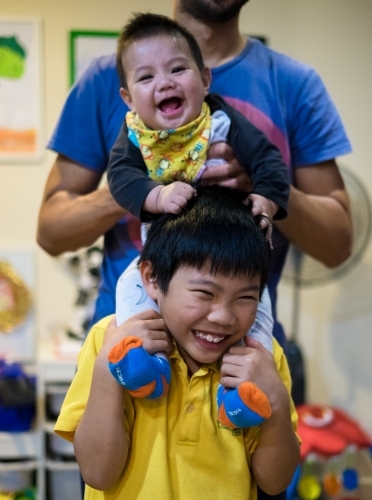 Happy brothers - Australian Stock Image
