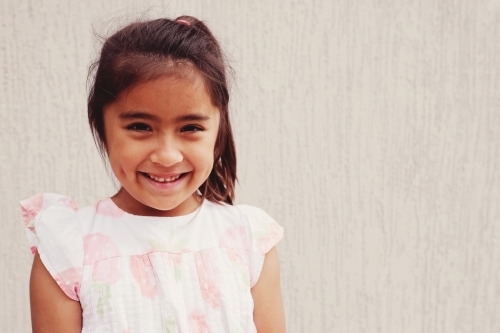 Happy multicultural young girl - Australian Stock Image