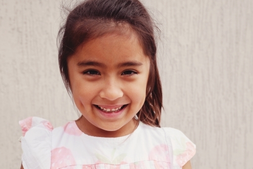 Happy multicultural young girl - Australian Stock Image