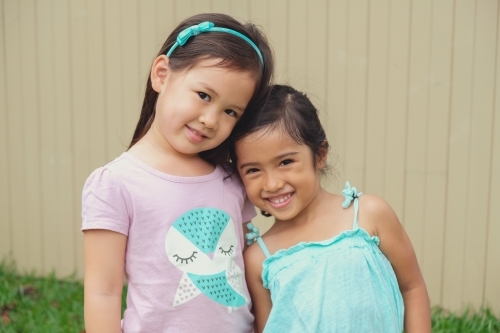 Happy multicultural young girls - Australian Stock Image