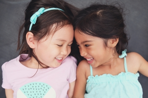 Happy multicultural young girls - Australian Stock Image