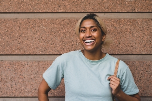 happy young student - Australian Stock Image