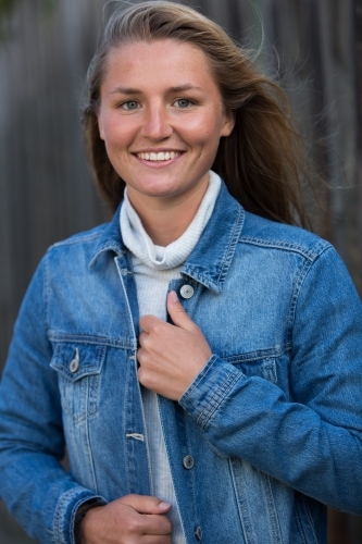 Happy Young Woman - Australian Stock Image