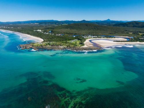 Hastings Point by Drone - Australian Stock Image