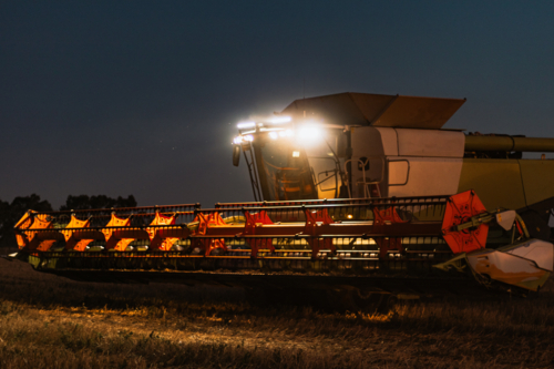 Header at dusk - Australian Stock Image