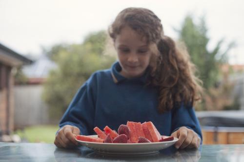 Healthy after school fruit snack - Australian Stock Image