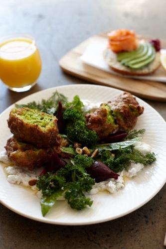 Healthy vegetarian meal ready to eat - Australian Stock Image