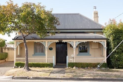 Heritage cottage with verandah - Australian Stock Image