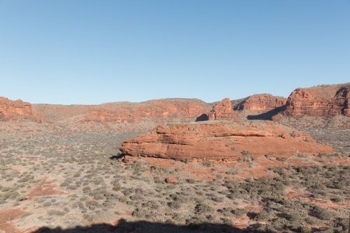 High angle shot of Palm Valley landscape - Australian Stock Image