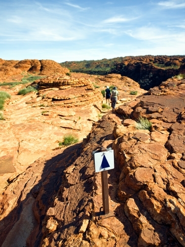 Hikers at Kings Canyon - Australian Stock Image