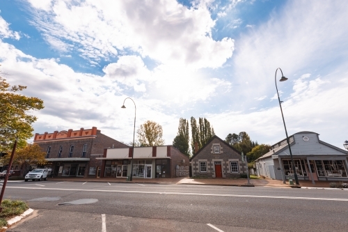 Historic buildings in the main street of Uralla in the NSW Northern Tablelands - Australian Stock Image