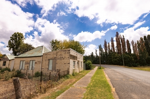 Historic cottage in rural town of Cassilis in the NSW Hunter Region - Australian Stock Image
