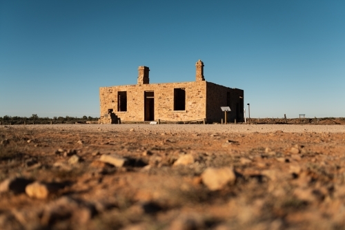 historic outback stone buildings - Australian Stock Image