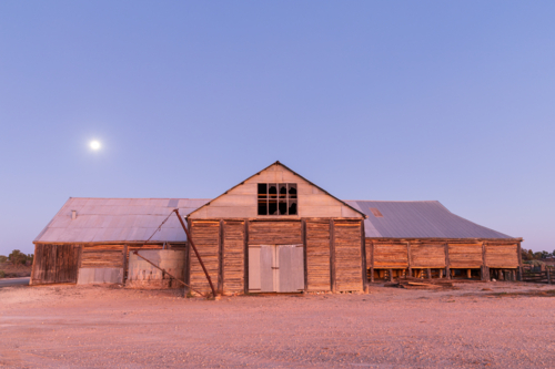 Historic woolshed in outback - Australian Stock Image
