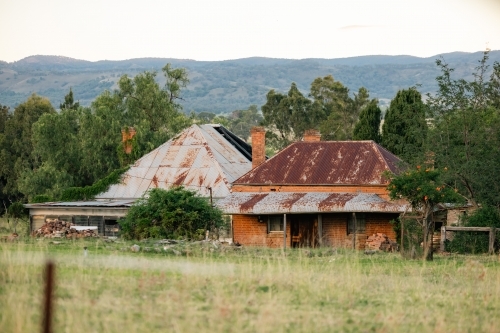 Historical abandoned homestead on farm in the Mudgee Region - Australian Stock Image