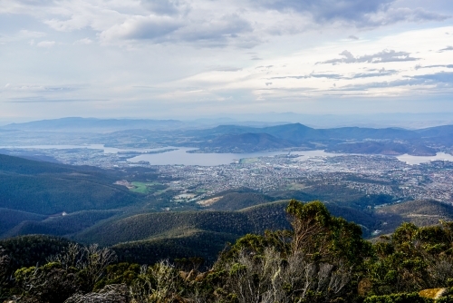 Hobart City from Mt Wellington