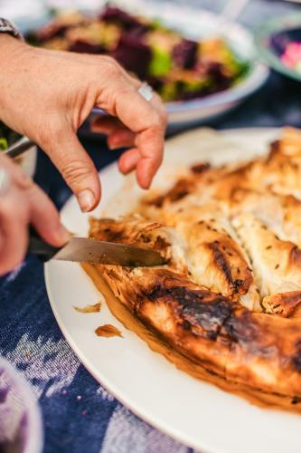 Home baked spanakopita - Australian Stock Image