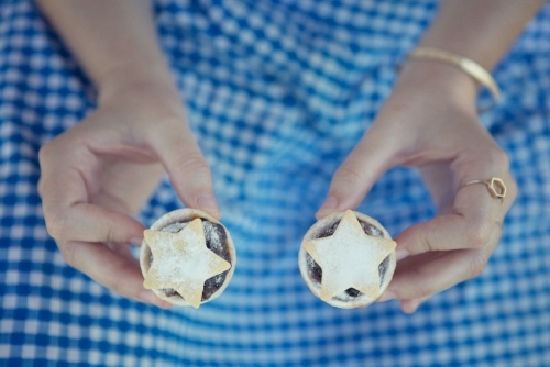 Home Made Fruit Mince Pies - Australian Stock Image