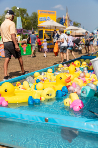 Hook a Duck Fairground Game at Royal Show Carnival Event - Australian Stock Image