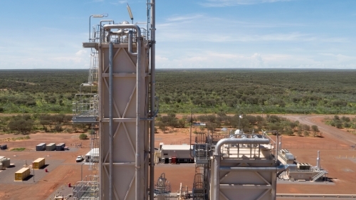 Horizontal shot of an industrial facility - Australian Stock Image