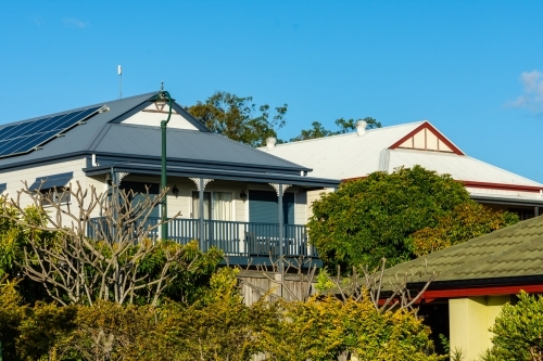 Houses in an Australian Suburb - Australian Stock Image