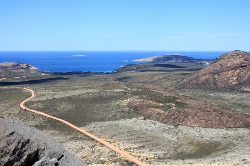 View of cape le grand national park from top of granite peak - Australian Stock Image