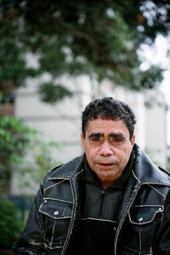 Indigenous Australian Elder Outdoors - Australian Stock Image