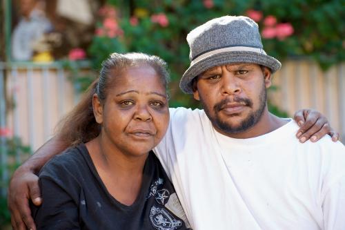 Indigenous Australian Man and Woman - Australian Stock Image