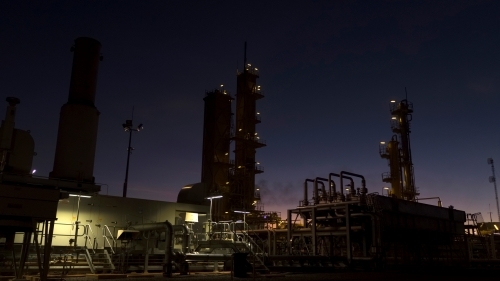 Industrial plant at night - Australian Stock Image