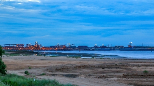 Industrial ship loading yard - Australian Stock Image