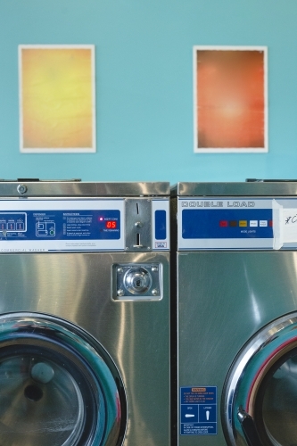 Industrial washing machines - Australian Stock Image