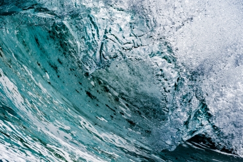 Inside an ocean wave - Australian Stock Image