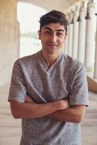 International male student in university - Australian Stock Image