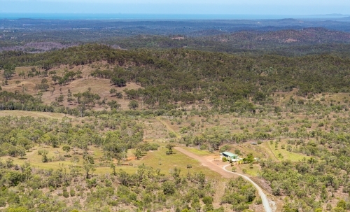 Isolated farm in countryside - Australian Stock Image
