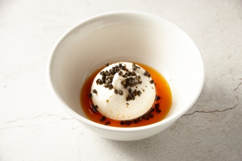 Italian cheese in bowl - Australian Stock Image