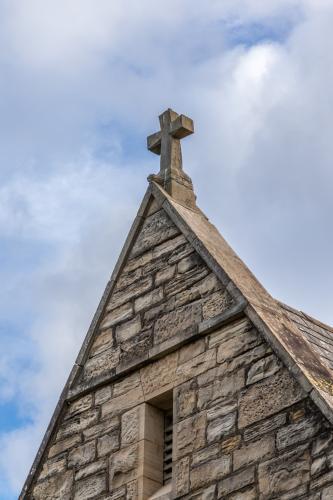 Jerry's Plains old sandstone church - Australian Stock Image