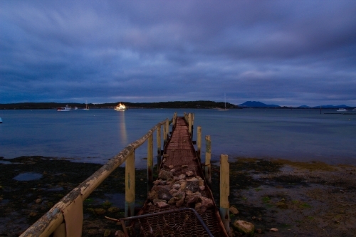 Jetty at Night - Australian Stock Image