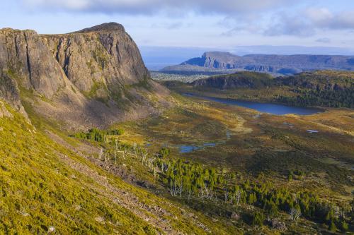 King Davids Peak and Lake Salome - Australian Stock Image