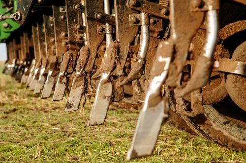 Knife points precision seeding - Australian Stock Image