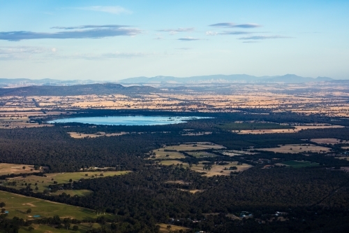 Lake Fyans and surrounds from the scenic Boroka Lookout - Australian Stock Image