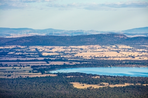 Lake Fyans from the scenic Boroka Lookout - Australian Stock Image
