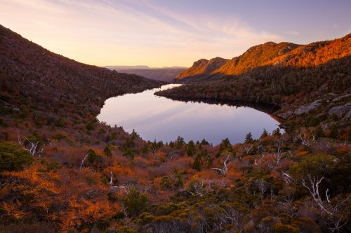 Lake Hanson - Cradle Mnt Lake St Clair N.P. - Tasmania - Australian Stock Image