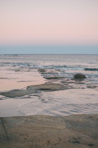 Landscape image of beach along Sunshine Coast - Australian Stock Image