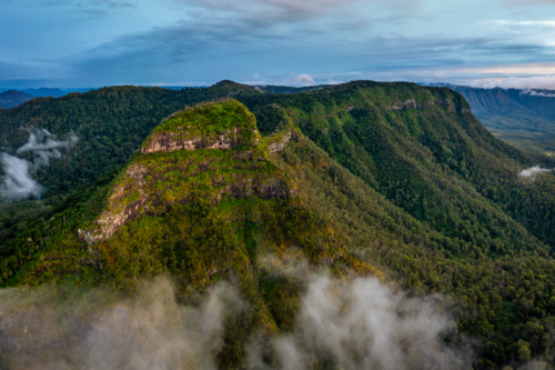 Landscape of mount Cordeax and main range - Australian Stock Image