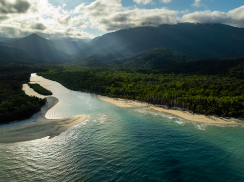 Landscape of the Daintree Coast - Australian Stock Image