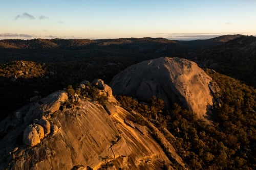 Landscape with granite formations at Girraween National Park - Australian Stock Image