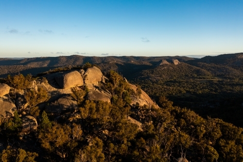 Landscape with granite formations at Girraween National Park - Australian Stock Image