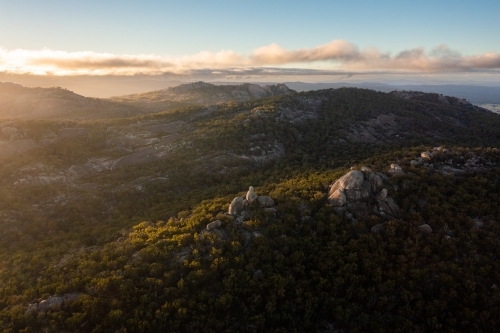Landscape with granite formations at Girraween National Park - Australian Stock Image