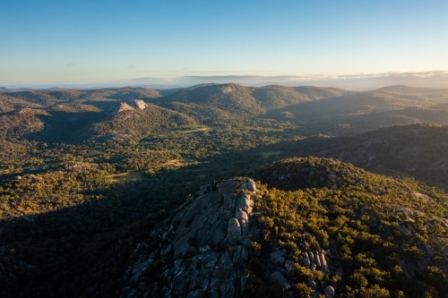 Landscape with granite formations at Girraween National Park - Australian Stock Image